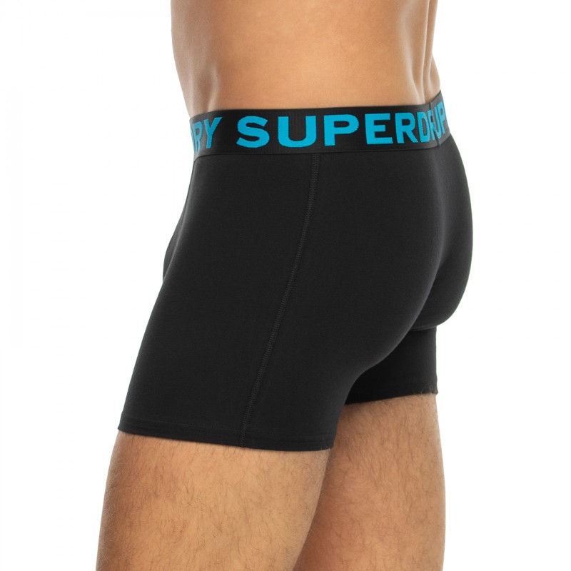 Superdry_2-erSet_BoxerBriefs_Schwarz,Pink&Blau
