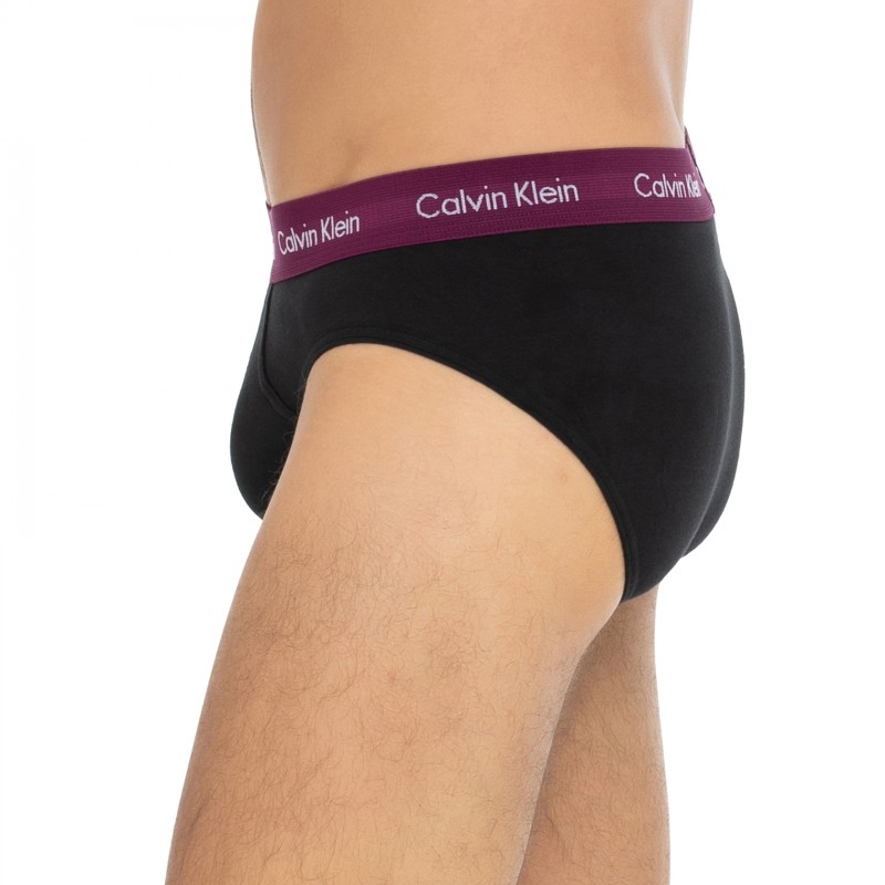 CalvinKlein_5-erSet_Slips_Schwarz_mitverschiedenfarbigemWebbund