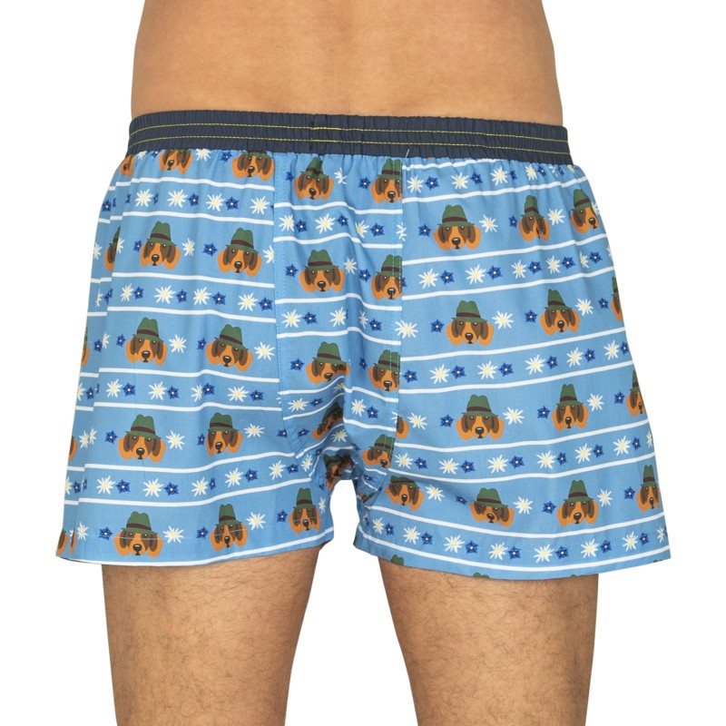 Unabux_Boxershorts_Blau_Mit_Motiv_Dackel