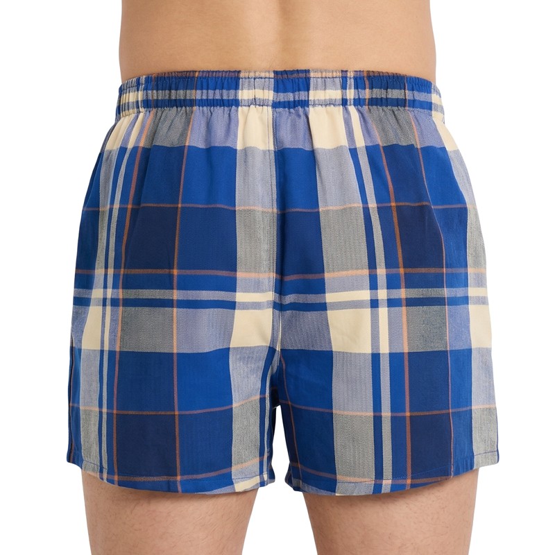 Schiesser_Boxershorts_Blau_kariert_Grau