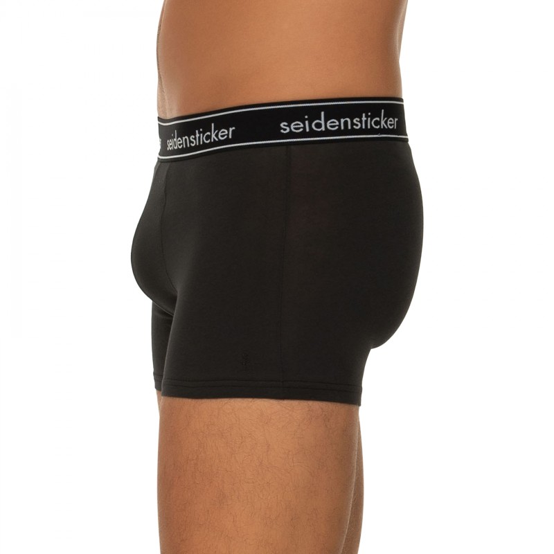 Boxerman_Herrenunterwäsche_Boxershorts_Seidensticker_3-er Set_Trunks_Schwarz