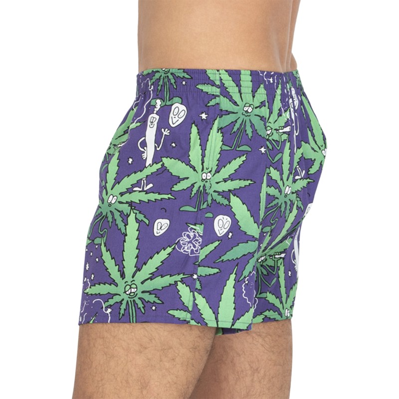 LousyLivin_2-erSet_Boxershorts_Violett&Blau_mitMotiv