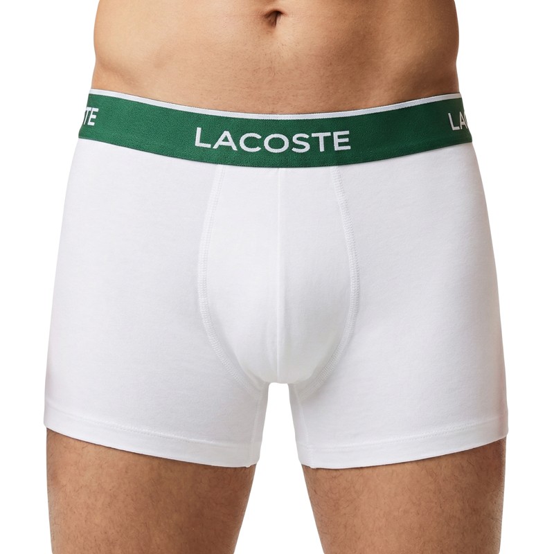Lacoste 3-er Set Trunks weiß grünem Bund