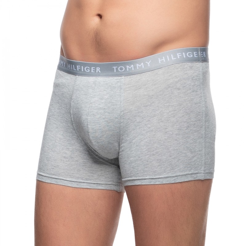 Boxerman_Boxershorts_Herrenunterwäsche_Tommy Hilfiger_3-er Set_Trunks_Grau Schwarz Weiß