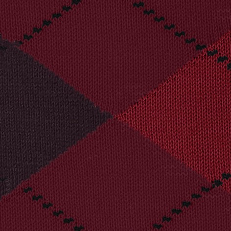 Burlington_Socken_Rot_mitArgyle-Muster