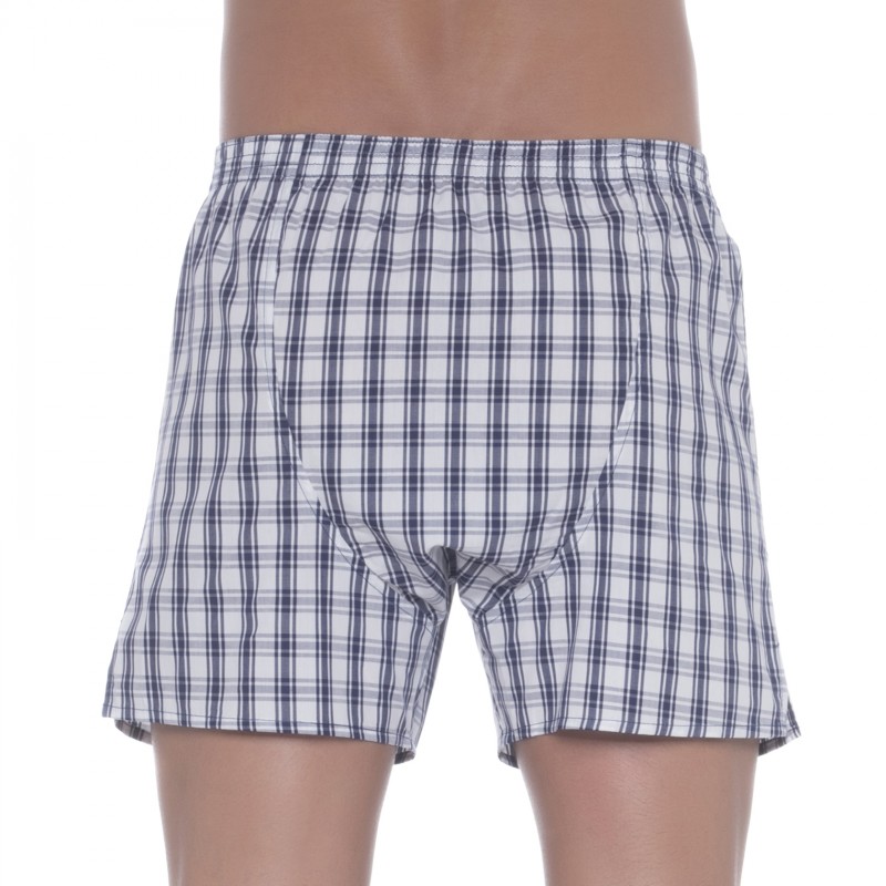 D.E.A.L International_Boxershorts_Weiß Blau_Kariert