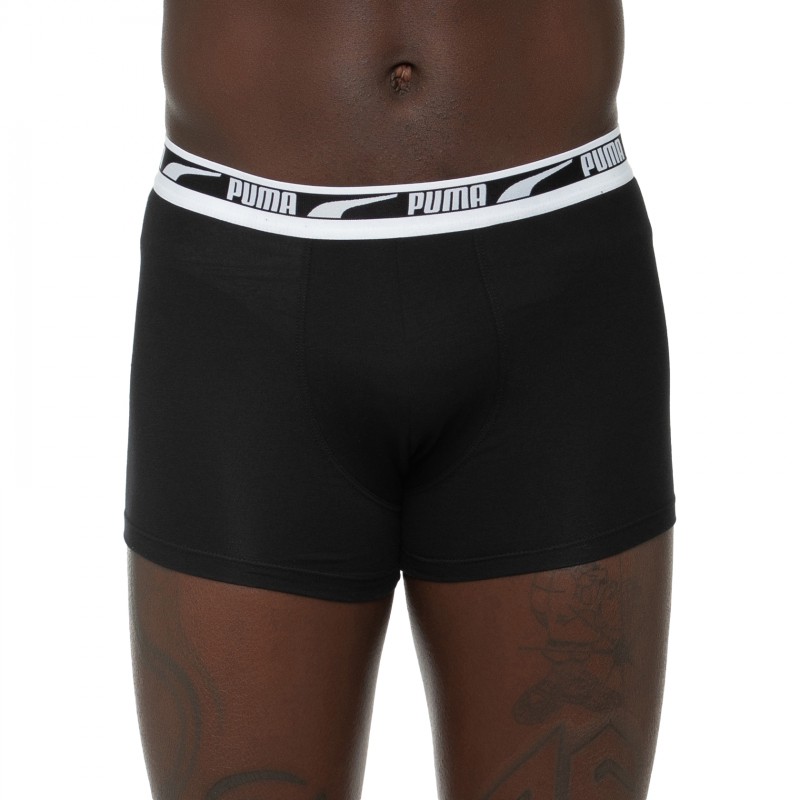 Boxerman_Herrenunterwäsche_Boxershorts_Puma_2-er Set_Logo Boxer_Grau Schwarz