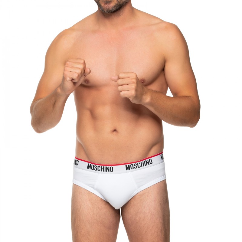 Boxerman_Herrenunterwäsche_Boxershorts_Moschino_3-er Set_Slips_ Weiß