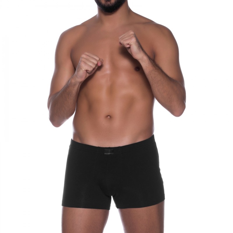 Boxerman_Herrenunterwäsche_Boxershorts_Bugatti_2-er Set_Trunks_Schwarz