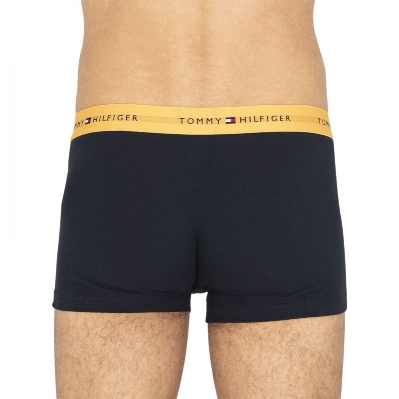 Tommy Hilfiger 3-er Set Trunks Blau mit verschiedenfarbigen Webbund