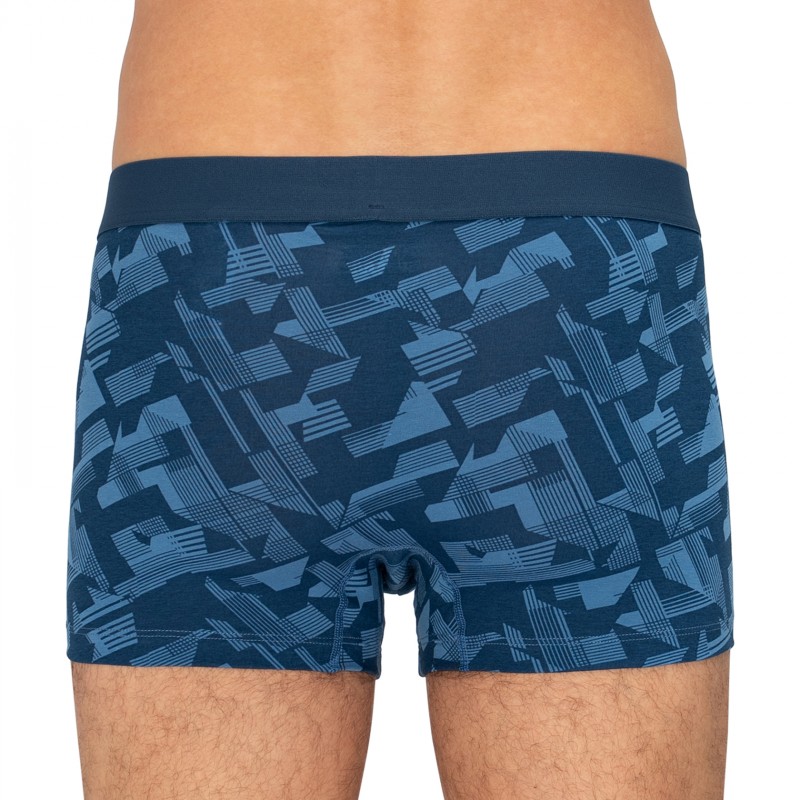 Schiesser_3-erSet_Trunks_Dunkelblau&Blau_gemustert