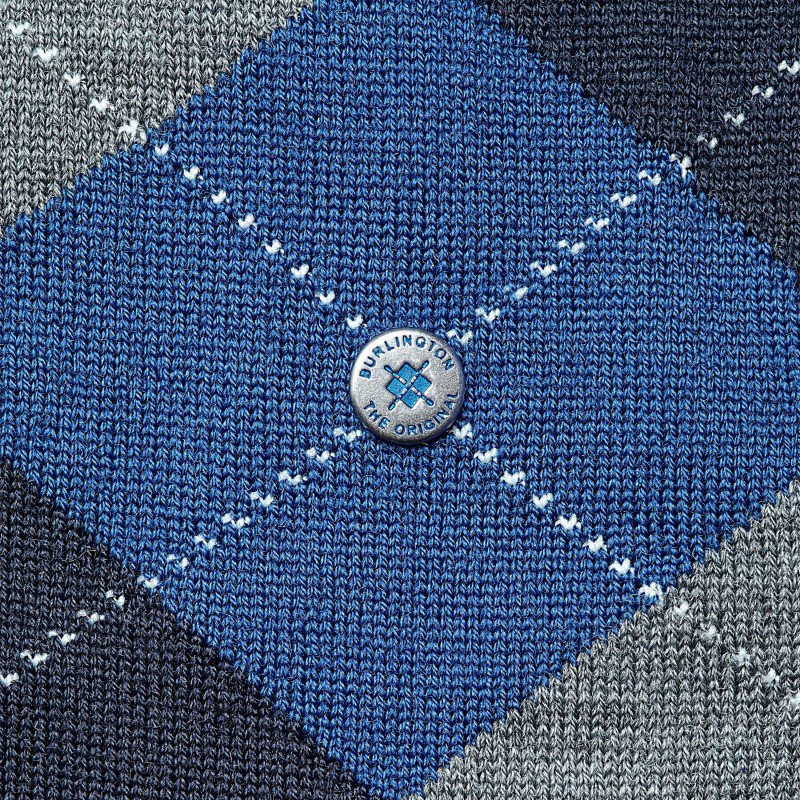 Burlington_Socken_Royal Blau_Argyle-Muster