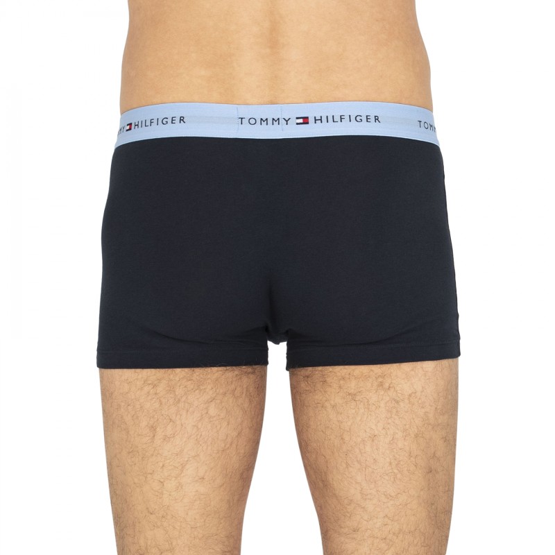 Tommy Hilfiger 3-er Set Trunks Blau mit verschiedenfarbigen Webbund