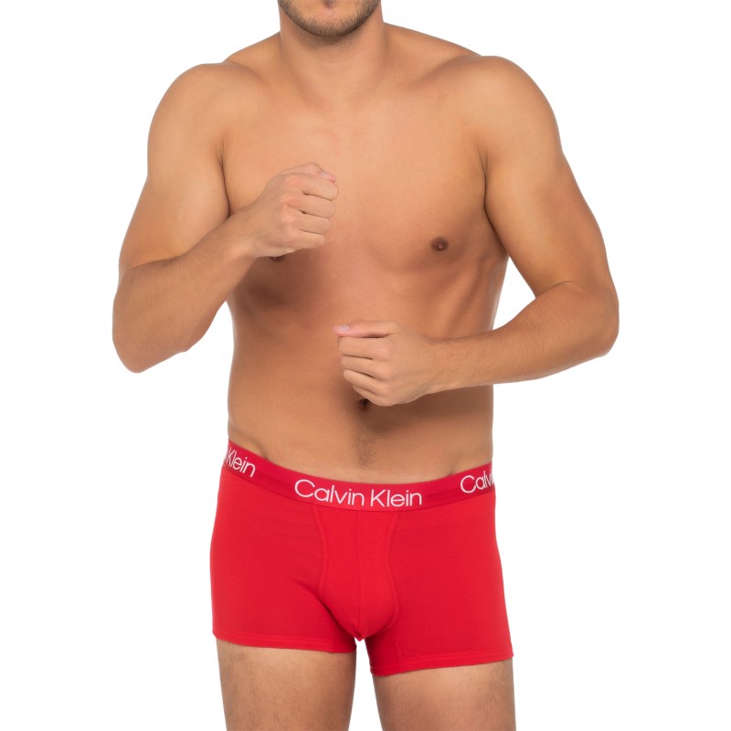 CalvinKlein_3-erSet_Trunks_Grau,Rot&Schwarz