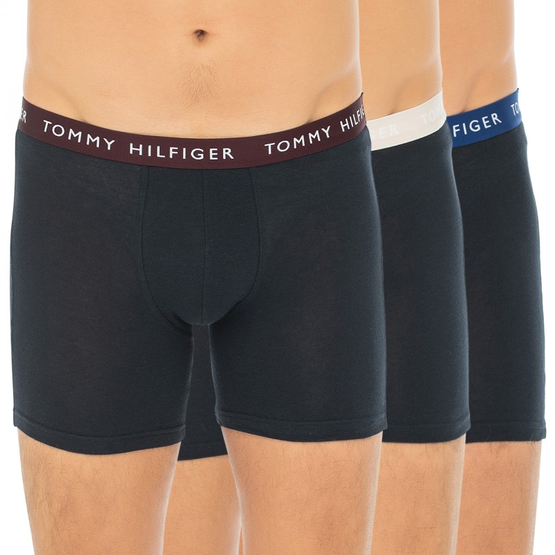 TommyHilfiger_3-erSet_Trunks_Schwarz_mitverschiedenfarbigemWebbund