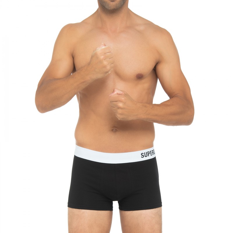 Boxerman_Herrenunterwäsche_Superdry_2-er Set_Boxer Trunks_Schwarz & Weiß
