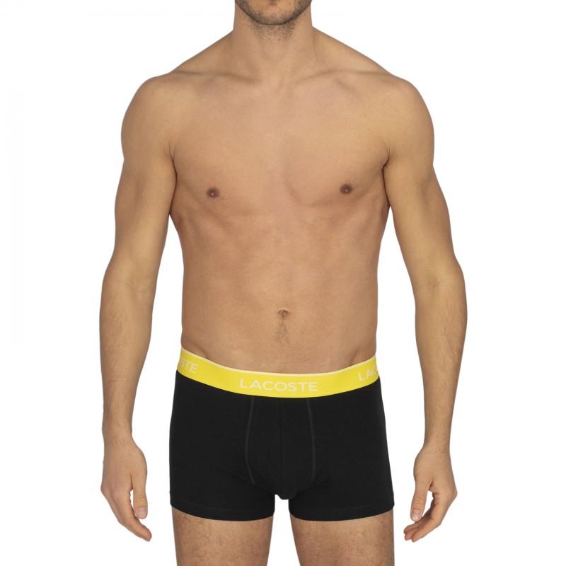 Lacoste_3-erSet_Trunks_Schwarz_mitverschiedenfarbigemWebbund