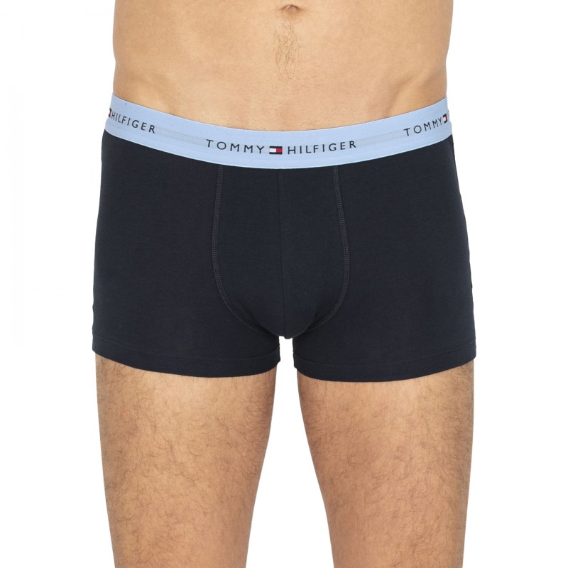 Tommy Hilfiger 3-er Set Trunks Blau mit verschiedenfarbigen Webbund