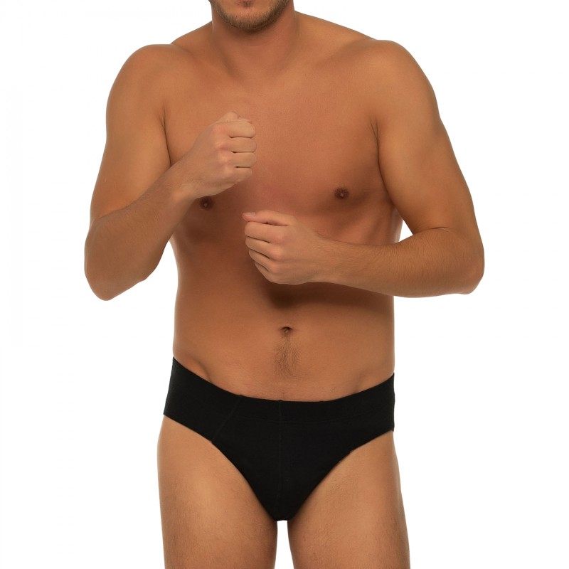 Boxerman_Herrenunterwäsche_Seidensticker_3-er Set_Classic Slip_Schwarz