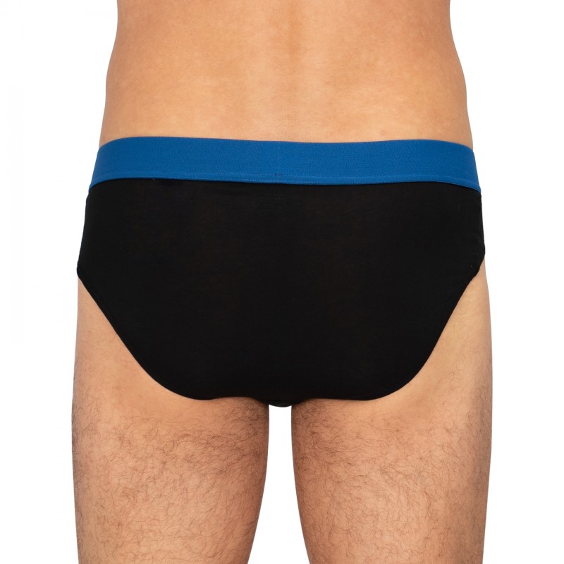 Schiesser_3-erSet_Slips_Schwarz_mitverschiedenfarbigemWebbund