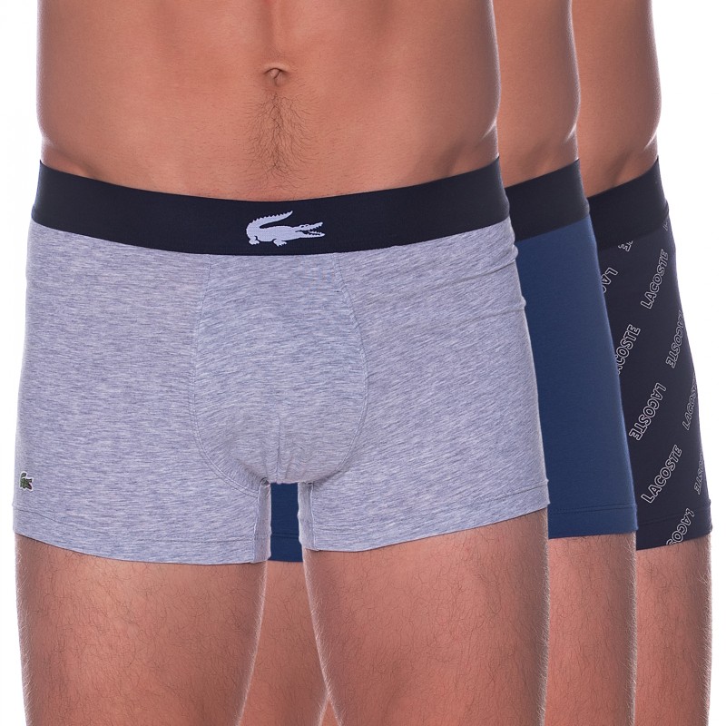 Boxerman_Boxershorts_Herrenunterwäsche_Retroshorts_Lacoste_3-er Set_Trunks_Grau Blau