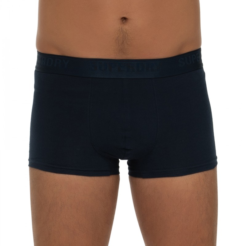 Boxerman_Herrenunterwäsche_Boxershorts_Superdry_3-er Set_Trunks_Blau