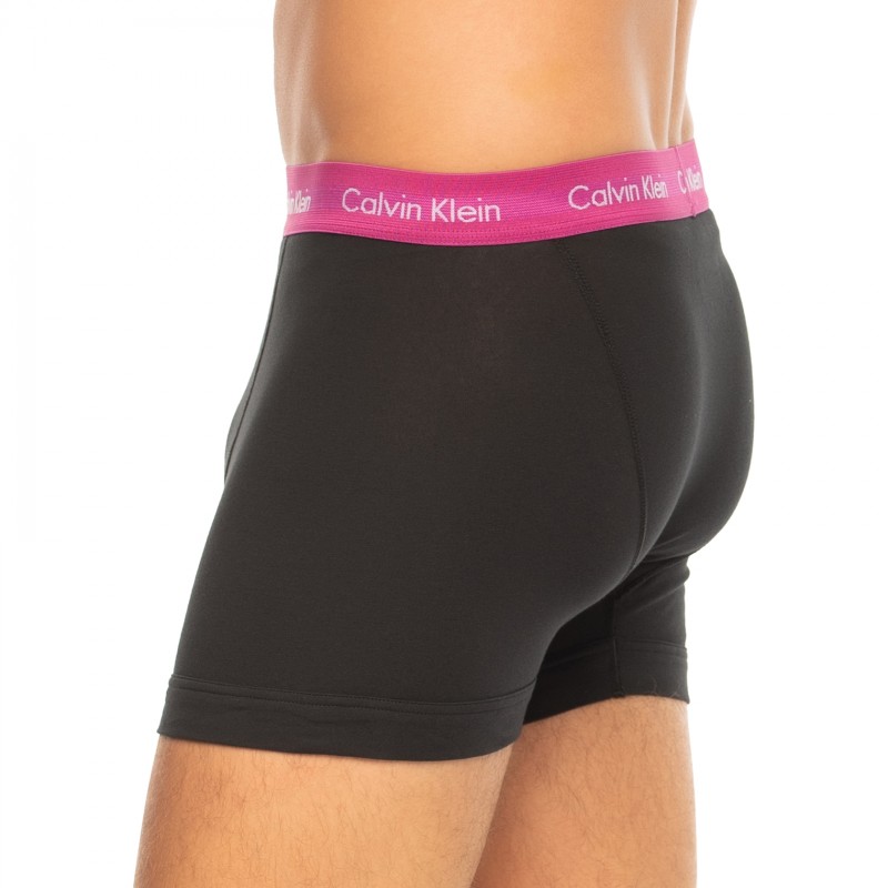 CalvinKlein_3-erSet_Trunks_Schwarz_mitverschiedenfarbigemWebbund