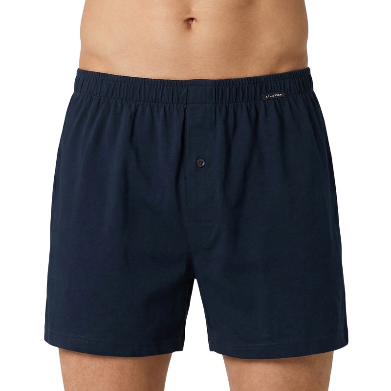 Schiesser_Boxershorts_Blau_mit_Rauten_Schwarz