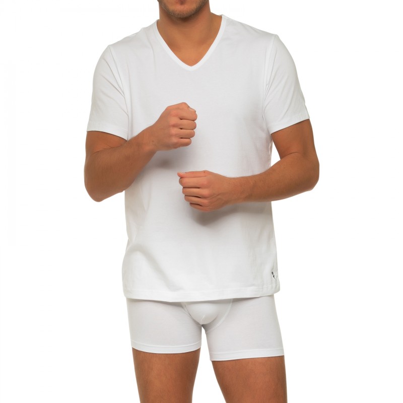 Boxerman_Herrenunterwäsche_Bodywear_Athleisurewear_Seidensticker_V-Neck_T-Shirt_Weiß