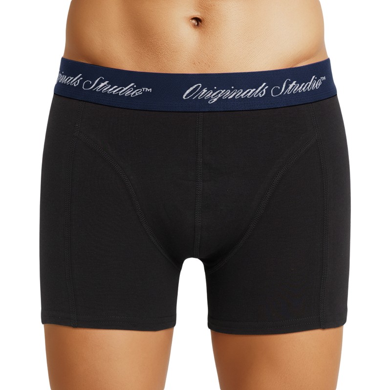 Jack & Jones 3-er Set Trunks Schwarz Dunkelblau Rot