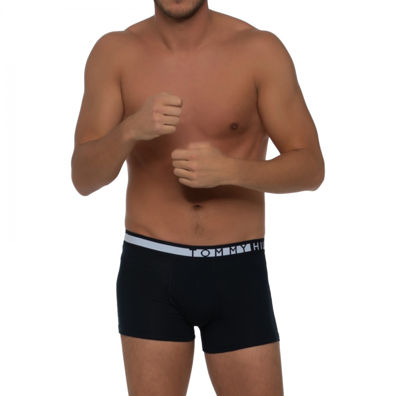 Boxerman_Herrenunterwäsche_Boxershorts_Tommy Hilfiger_3-er Set_Trunks_Schwarz Mintgrün Blau