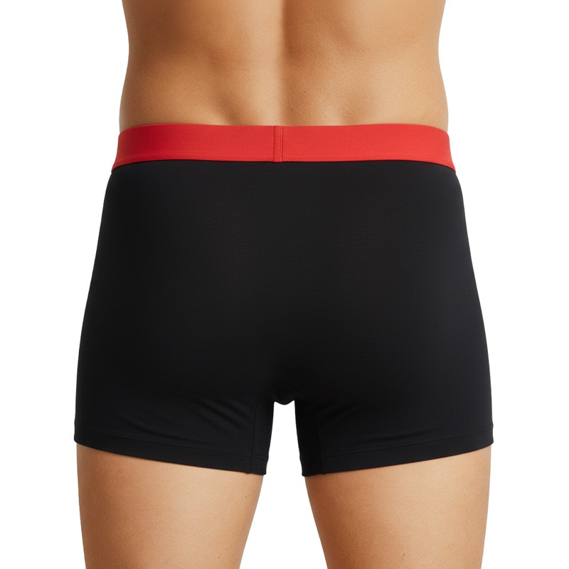 Schiesser_5-erSet_Trunks_Schwarz_mit_verschiedenfarbigem_Webbund