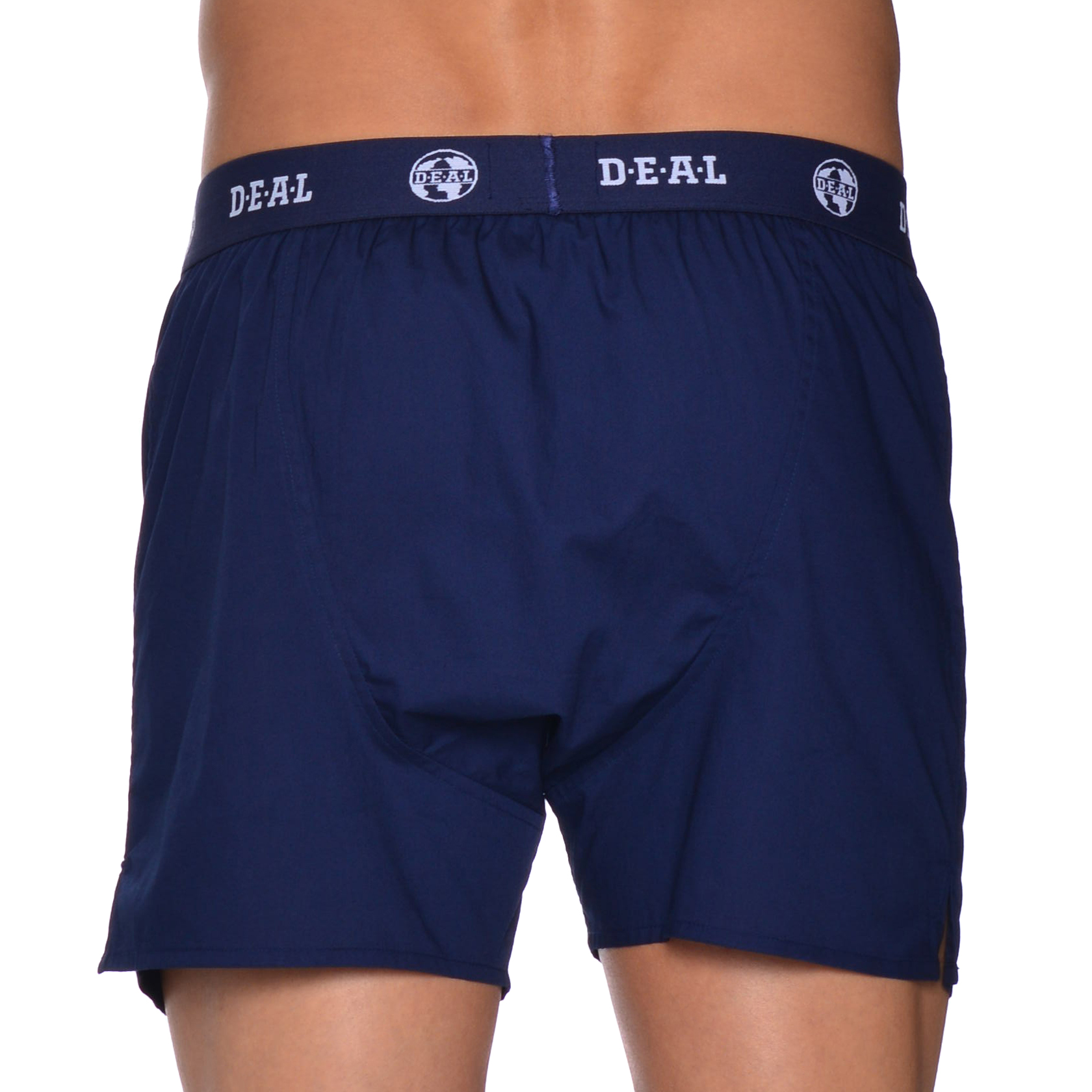 D.E.A.L International Boxershorts Kariert Dunkelblau – 100% Baumwolle, OEKO-TEX Zertifiziert, 1 Stück