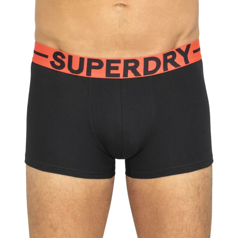 Superdry 3-er Set Trunks Schwarz, Grau & Weiß gestreift