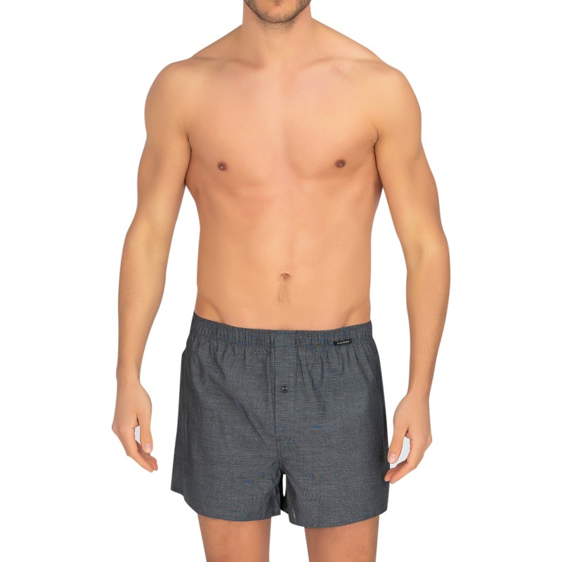 Schiesser_2-erSet_Boxershorts_Grau&Grau_kariert