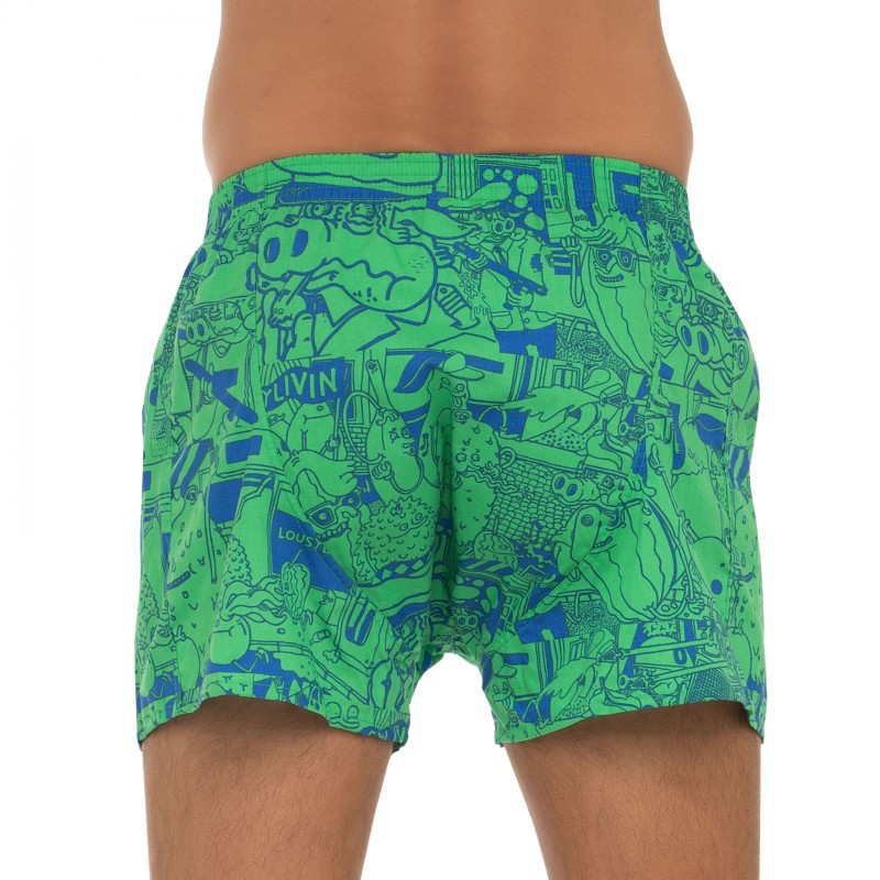 Boxerman_Herrenunterwäsche_Boxershorts_Lousy Livin_Boxershorts_Grün Blau_gemustert