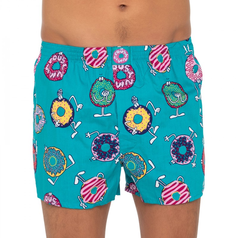 LousyLivin_2-erSet_Boxershorts_Türkis&Lila_mitDonut-Print