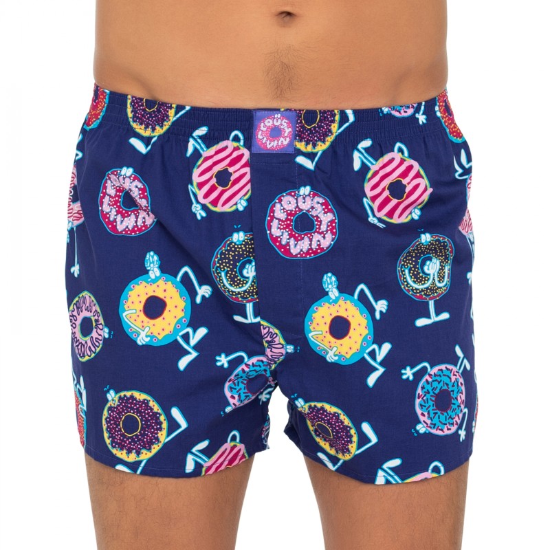 LousyLivin_2-erSet_Boxershorts_Türkis&Lila_mitDonut-Print