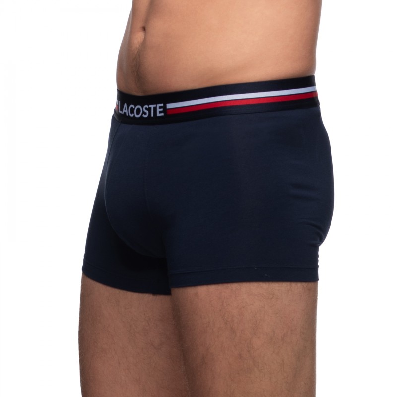 Boxerman_Herrenunterwäsche_Boxershorts_Lacoste_3-er Set_Trunks_Blau & Weiß