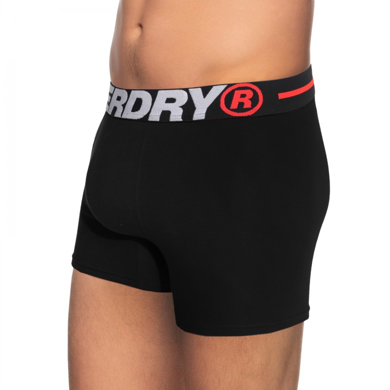Boxerman_Herrenunterwäsche_Boxershorts_Superdry_2-er Set_Trunks_Orange Schwarz