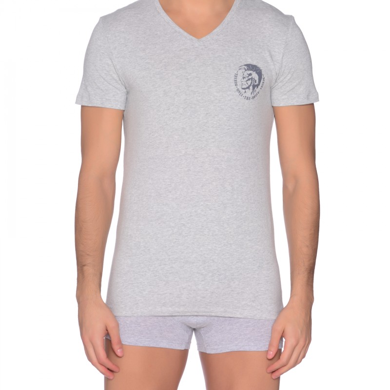 Diesel_V-Neck T-Shirt_grau_1