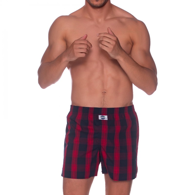 Boxerman_Herrenunterwäsche_D.E.A.LInternational_Boxershorts_Rot_kariert