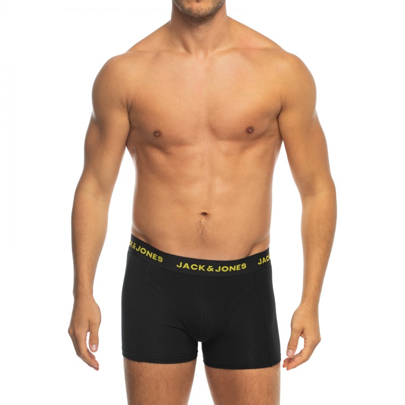 Jack&Jones_5-erSet_Trunks_Schwarz_mitverschiedenfarbigemWebbund