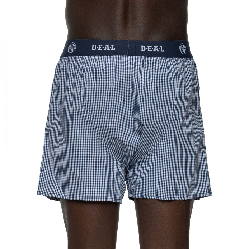Boxerman_Herrenunterwäsche_D.E.A.L International_Boxershorts_Logobund_Blau kariert