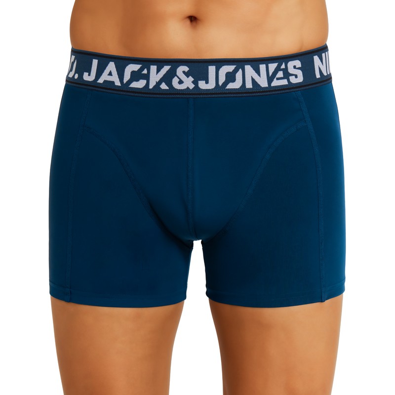 Jack & Jones 7-er Set Trunks Schwarz/Hellgrau mit verschiedenfarbigem Webbund
