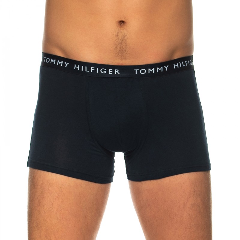 Boxerman_Herrenunterwäsche_Boxershorts_Tommy Hilfiger_3-er Set_Trunks_Dunkelblau Weiß & Rot