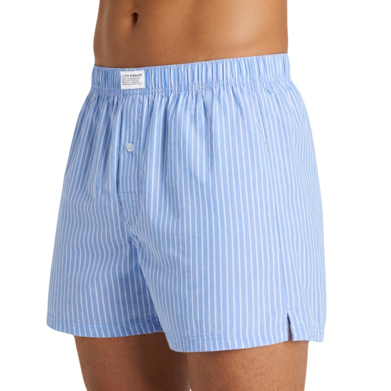 Boxerman_Herrenunterwäsche_Boxershorts_Levi's_2-er Set_Blau_gestreift