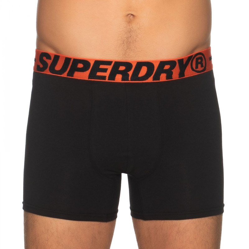 Boxerman_Herrenunterwäsche_Boxershorts_Superdry_2-er Set_Trunks_Schwarz