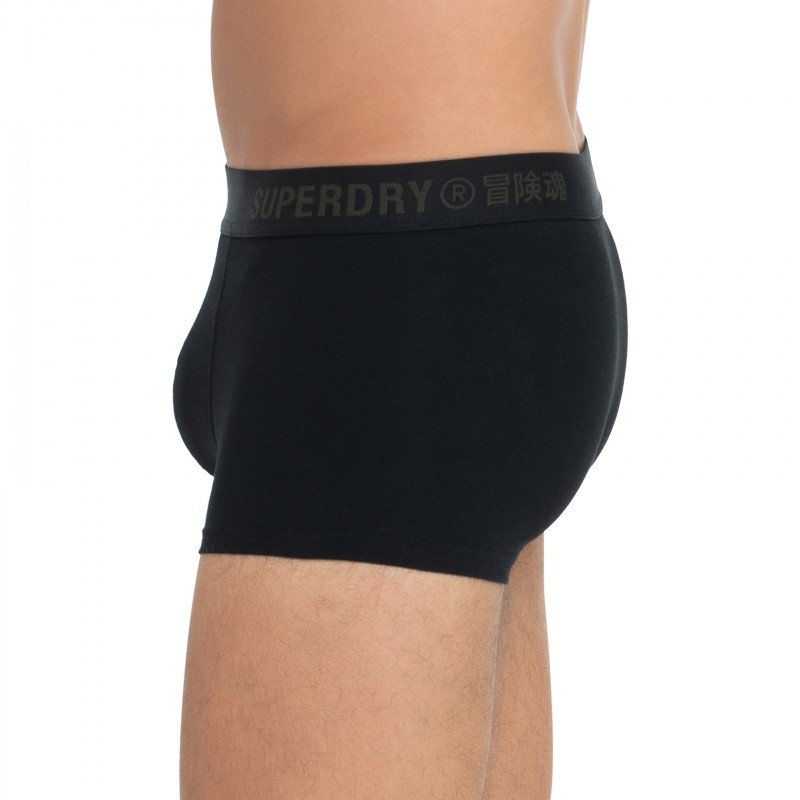 Superdry_2-er Set_Boxer Trunks_Schwarz Dunkelgrün