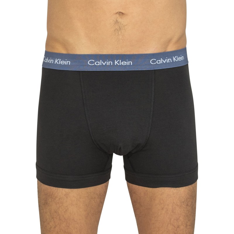 CalvinKlein_3-erSet_Trunks_Schwarz_verschiedenfarbigerWebbund